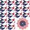 100-Pack American Flag Bandanas - 4th of July Patriotic Accessories for Adults & Pets